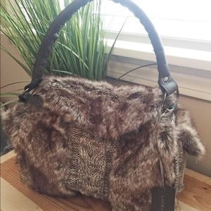 Laura Ashley Faux Fur Purse